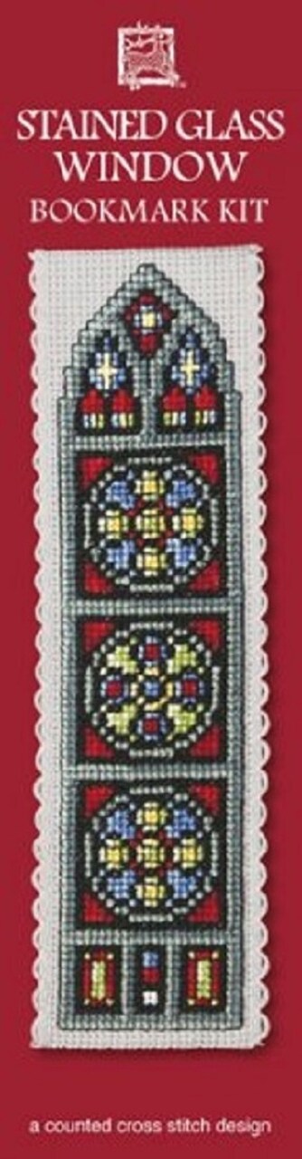 Textile Heritage Stained Glass Window Bookmark - Cross Stitch Kit